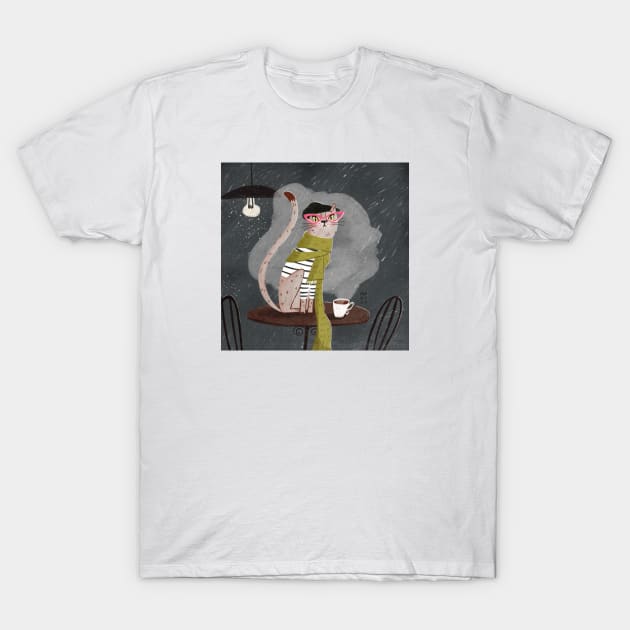 Le Chat T-Shirt by marikadoodles